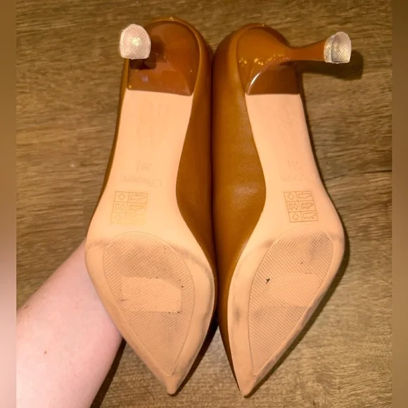 C. Paravano Stacked Metal Buckle Pumps (Olivia) - Size US 9 - Picture 4 of 6